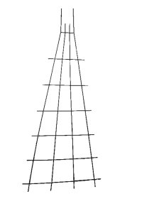 Metalinė atrama gėlėms trapecinė 100 x 200 cm.