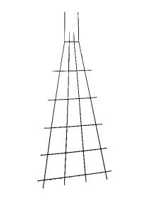 Metalinė atrama gėlėms trapecinė 88 x 175 cm.