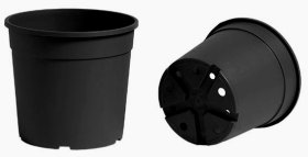 Plastikinis vazonas CONTINER IME, 21 cm., juodas.