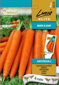 Daržovių sėklos, LUCIA ELITE ELN morkos valgomosios AMSTERDAM 2, 4m, J