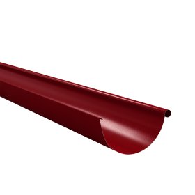 Latakas BILKA, ilgis 2 m, skersmuo 125 mm, raudona spalva, RAL3011