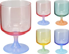 Vyno taurė, 300 ml, 4 skirtingų spalvų dizainų