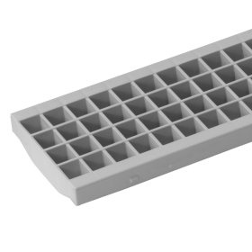 Plastikinės grotelės latakui DAKOTA PEGASUS® PLUS, pilkas, 1000 x 130 mm