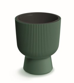 Plastikinis lauko vazonas Milly, žalios sp., 39 x 39 x 49,5 cm.