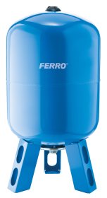 Išsiplėtimo indas FERRO, 60L, vandens tiekimo sistemai, pastatomas, 10 bar, EPDM membrana, CWU60S
