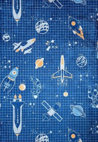 Kilimas RICCO BAMBINO COSMOS, 120 x 170 cm, 100% poliesteris, 60D-2K1217