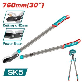 Šakų žirklės TOTAL THT1527608, su didesne kirpimo galia, padengtos teflonu, 760 mm