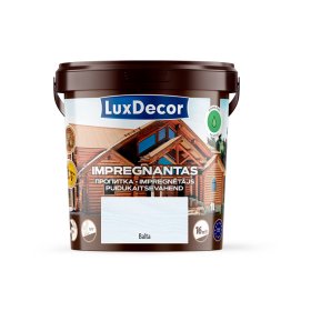 Impregnantas medienai LUXDECOR, (02) baltas, laukui ir vidui, 1 l