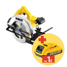 Elektrinis diskinis pjūklas DEWALT DWE550-QS, diskas 165 mm