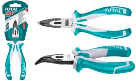 Lenktos siauros replės TOTAL, Cr-V, 160 mm., THT24616