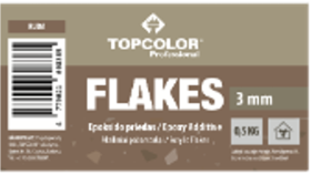 Epoksidinių grindų priedas TOPCOLOR, FLAKES 3mm, 0.5kg, Rudi