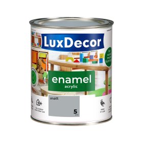 Universali akrilinė emalė LUXDECOR, 0,75 l, (05) lapkričio dangaus spalvos, matinis, skiedžiamas vandeniu