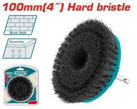 Valymo šepetys grąžtui TOTAL, kieti šeriai, 100 mm, TACH1401
