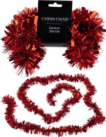 Kalėdinė girlianda, raudonos sp., 3 m