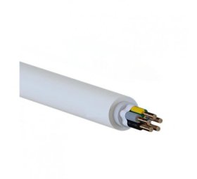Instaliacinis kabelis LIETKABELIS Owy 300/300V 5*2,5, (BVV-LL) apvalus daugiagyslis, baltas