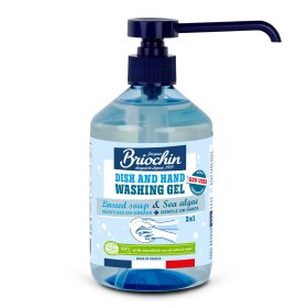 Indų plovimo ir rankų plovimo gelis BRIOCHIN, linų sėmenų ir jūros dublių muilas, 500 ml, 66910