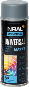 Aerozoliniai dažai INRAL UNIVERSAL, pilka sp., matinė, 400ml
