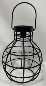 Pakabinamas žibintas su saulės baterija, apvalus, 200 x 245 mm