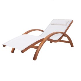 Lauko gultas PATIO Larice Ecru, 159 x 73 x 66 cm, rėmas ruda sp. mediena, baltos sp. poliesteris