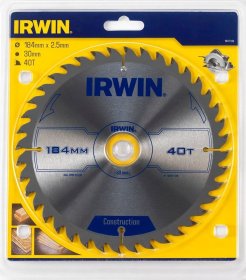 Medžio pjovimo diskas su kietmetaliu IRWIN 11-7198, 184 x 30/16 mm, 40 dantų