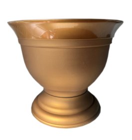 Plastikinis kapų vazonas (305), auksinės sp., vazono skersmuo 36 cm.