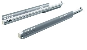 Stalčių bėgeliai HETTICH Quadro V6, pilno ištraukimo 450mm, "Push to open", 9184398