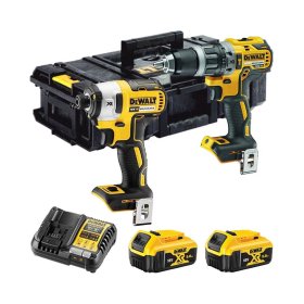 Akumuliatorinių įrankių rinkinys DEWALT, DCK266P2, (DCD796 + DCF887), galia 18 V, 2 x 5,0 Ah, įkroviklis + lagaminas komplekte