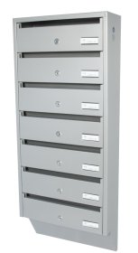 Pašto dėžutė PDV937, sidabrinė, 948 x 385 x 145 mm