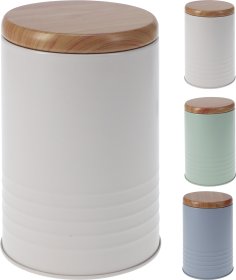 Produktų laikymo indas, su mediniu dangteliu, 9,5 x 14,5 cm, 3 skirtingų sp.