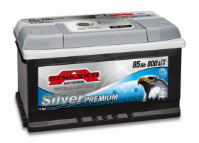 Akumuliatorius SZNAJDER SILVER PREMIUM 12 V, 85Ah, 800 A, EN