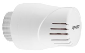 Termostatinė radiatoriaus galvutė FERRO, M30 × 1,5, su temperatūros ribojimu 16–30 °C, balta, GT12-16