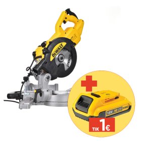 Elektrinės skersinio pjovimo staklės DEWALT DWS773-QS, galia 1300 W, diskas 216 mm