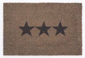 Kilimėlis FU KOKOS STARS, 40 x 60 cm, 100% kokoso plaušo, šviesiai pilkas, N