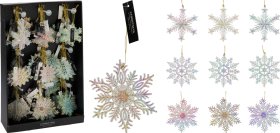 Eglutės žaisliukas Snaigė, 3 skirtingos sp., 3 skirtingi dizainai, 10 x 10 cm