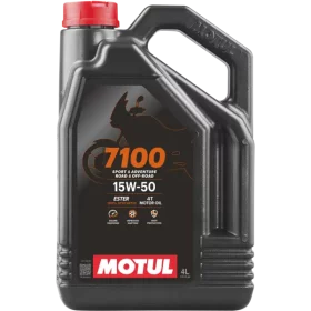 Variklių alyva MOTUL 7100 15W50 4T, moto technikai, keturtakčių variklių, sintetinė, benzininiams varikliams, 4L, (104299)