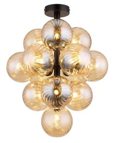 Pakabinamas šviestuvas GLOBO Conor, G9, 13 x 4W, 230V,  gintaro spalvos, 395 x 395 x 500 mm, 56146D