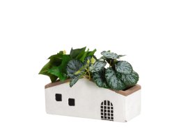 Lauko vazonas 4Living NAMAS, baltos sp., 24,5 x 10 x 12 cm.