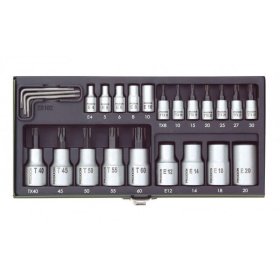 Galvučių rinkinys 1/4"+1/2" TX PROXXON,