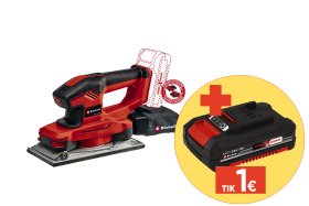 Akumuliatorinis plokštuminis šlifuoklis EINHELL, TE-OS 18/230 Li Solo, 18 V, Li-ion, padas 230x115 mm., svoris 1,5 kg, be akumuliatoriaus