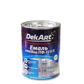 Alkidinis emalis DEKART Pf-115P, 0,9 kg, balta