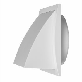 Ventiliacinės grotelės EUROPLAST, plastikinės, 148 x 153 mm, d100 mm, išorinės, su atbuliniu vožtuvu, ND10FV