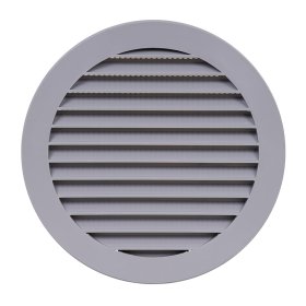 Ventiliacinės grotelės EUROPLAST VR125P, d125, plastikinės, pilkos spalvos