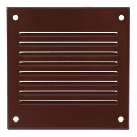 Ventiliacinės grotelės EUROPLAST MR1010B, 100 x 100 mm, metalinės, rudos spalvos