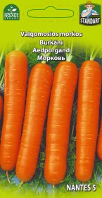 Daržovių sėklos, morkos valgomosios Nantes 5, 3 g., 0360