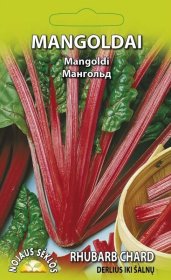 Daržovių sėklos, mangoldai Rhubarb Chard raud., 3 g., 1558