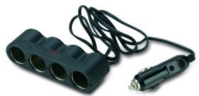 Automobilinis šakotuvas BOTTARI Four Sockets, 4 lizdų, su laidu, 12V/24V