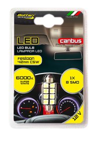 Automobilinė lemputė BOTTARI Canbus, LED t11*42 8smd 5050