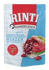 Konservuotas šunų ėdalas RINTI, su paukštiena, maišelyje, 400g