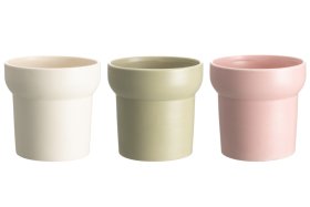 Kambarinis keraminis vazonas 4Living Jolene, žalsvos sp., 13 x 13 x 12,5 cm.