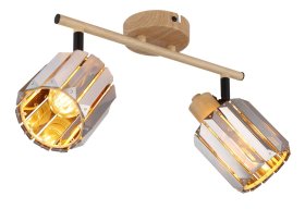 Kryptinis šviestuvas GLOBO Run, E14, 2 x 40W, 230V, aukso sp., 330x90x150 mm